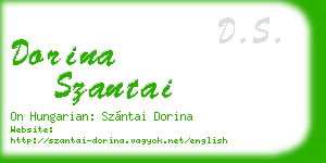dorina szantai business card