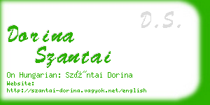 dorina szantai business card